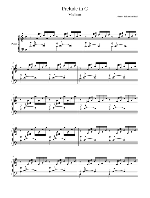 Prelude no.1 in C major-The good Tempered Clavier- Johann Sebastian Bach