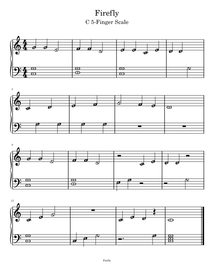 Firefly Sheet music for Piano (Solo)