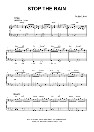 Stop The Rain – RM TABLO Sheet Music for Clarinet other (Solo ...