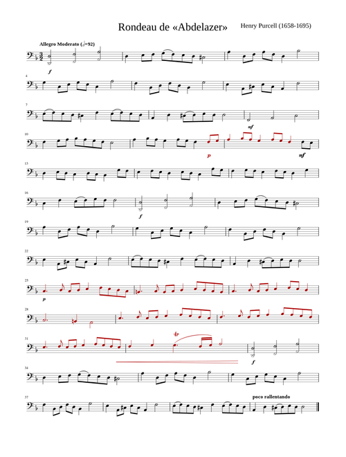 Rondeau from "Abdelazer" – Henry Purcell