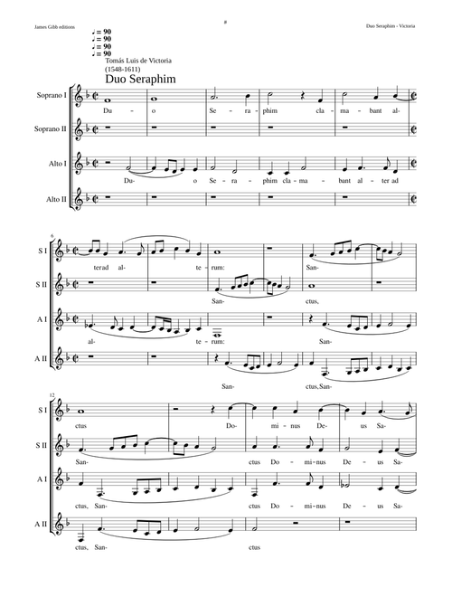 Duo Seraphim - Tomás Luis de Victoria
