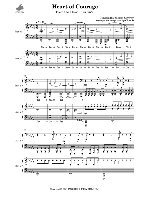Heart Of Courage - Trailer (Arr. Clint Su) - Nicholas Phoenix, Thomas Bergersen (Piano Duet)