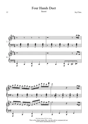 Four Hands Duets (Secret 2007) Sheet music for Piano (Piano Four Hands Duets (Secret 2007) Sheet music for Piano (Piano