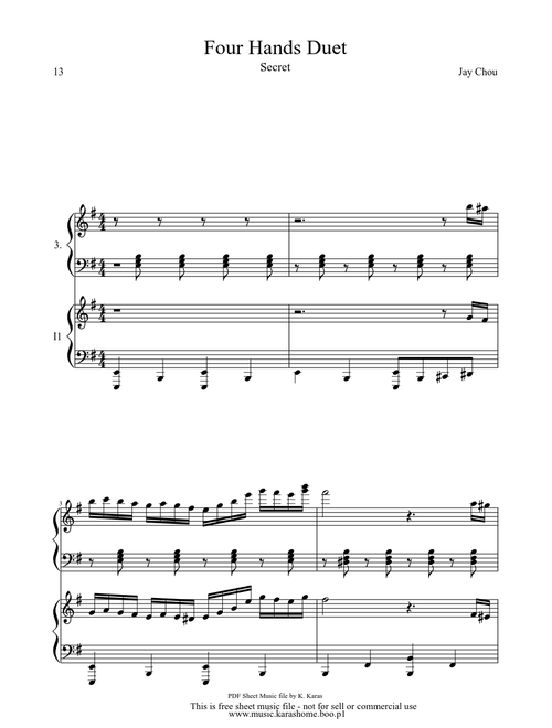 Secret OST - Four hands piano duet