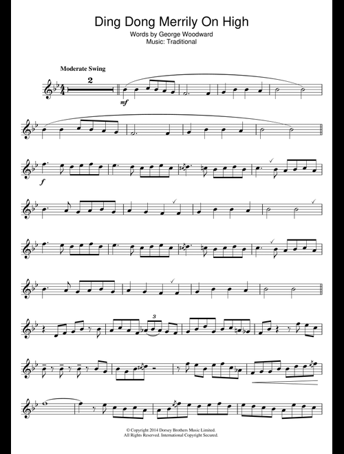 Ding Dong! Merrily On High - Traditional Carol, Traditional (Flute Solo)