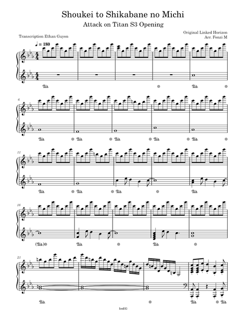 Shoukei to Shikabane no Michi | Piano Arrangement