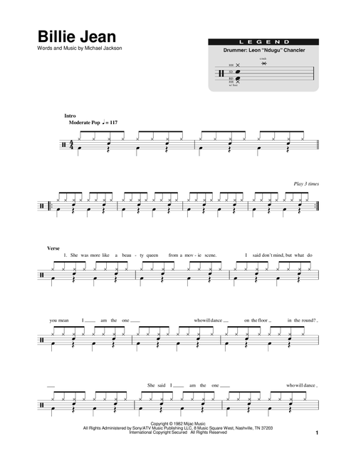 Billie Jean - Michael Jackson (Drums PlayAlong)
