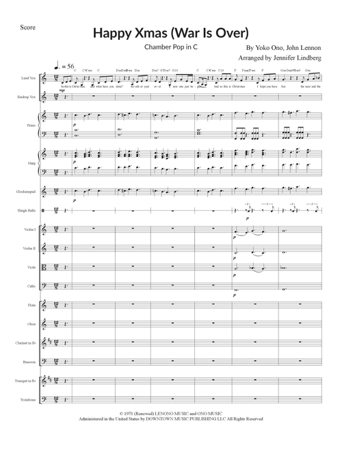 Happy Xmas (War Is Over) (Arr. Jennifer Lindberg) - John & Yoko Ono W/harlem Comm (Large Ensemble)