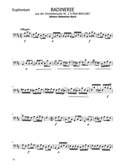 Badinerie - J.S Bach - BWV 1067 - Euphonium Solo (Arr. Ygor Nunes) - Johann Sebastian Bach (Euphonium Solo)