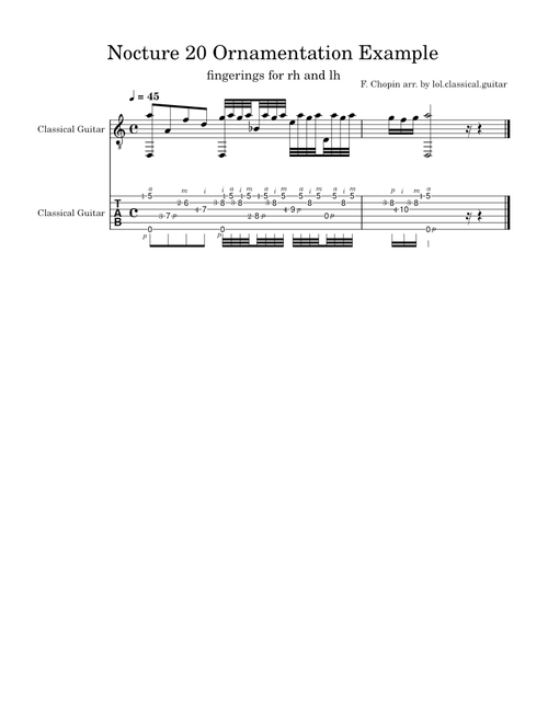 Nocturne No 20 in C sharp minor – Frédéric Chopin Nocture 20 Ornamentation Example