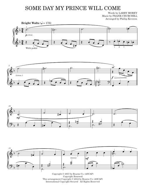 Some Day My Prince Will Come - Frank Churchill (Piano Solo)