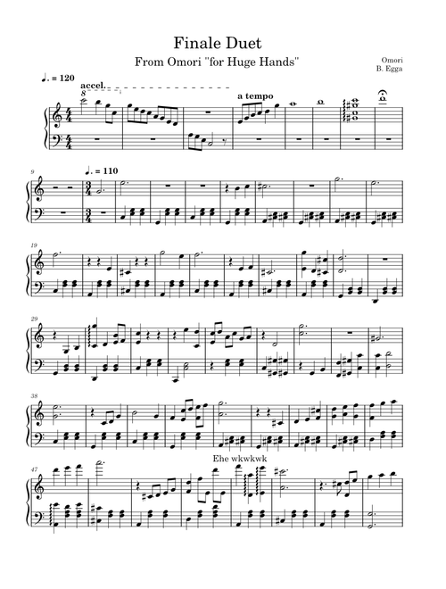 Final Duet – Pedro Silva for Huge Hands