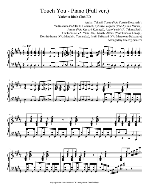 Free K-on sheet music | Anime hub | Download PDF or print on
