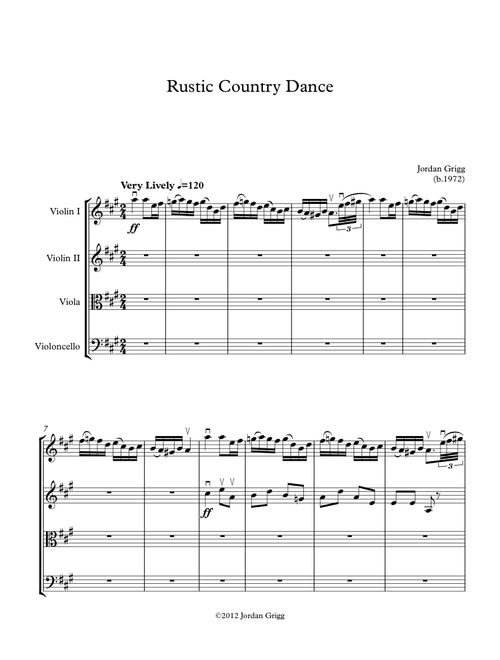 Rustic Country Dance - Jordan Grigg (String Quartet)