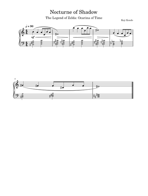 Nocturne of Shadow - The Legend of Zelda: Ocarina of Time – Koji Kondo Nocturne of Shadow