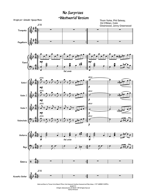 No Surprises (Arr. Salvador Aguayo Music) - Radiohead (Large Ensemble)