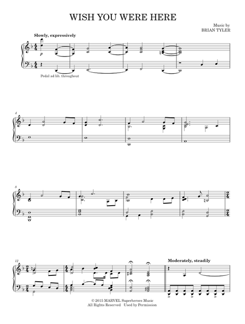 Wish You Were Here - Brian Theodore Tyler (Piano Solo)
