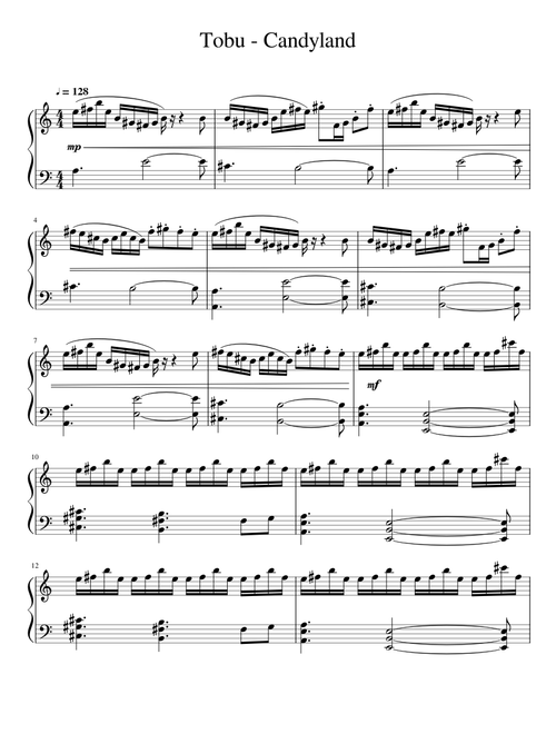 Tobu - Candyland (Piano Cover)