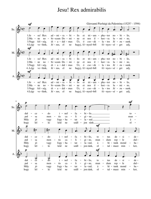 Jesu! Rex admirabilis by Palestrina