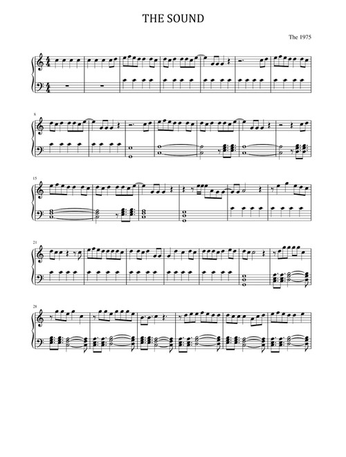 The Sound (Arr. The 1975) (Piano Solo)