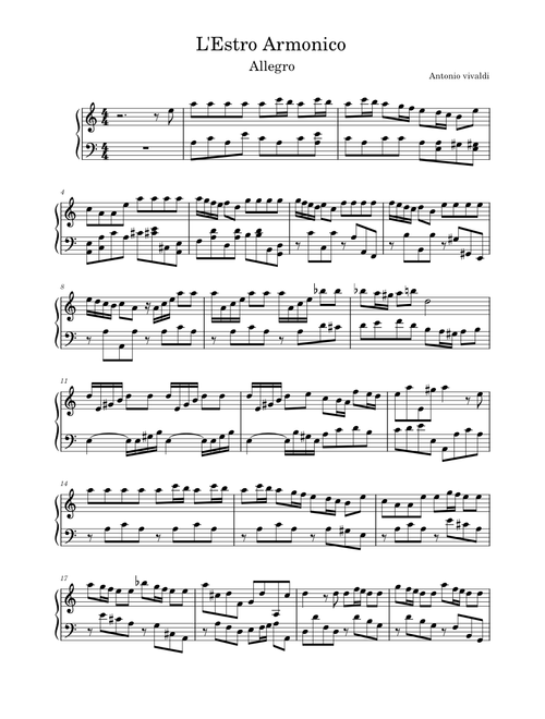 L'estro armonico, Op.3 – Antonio Vivaldi