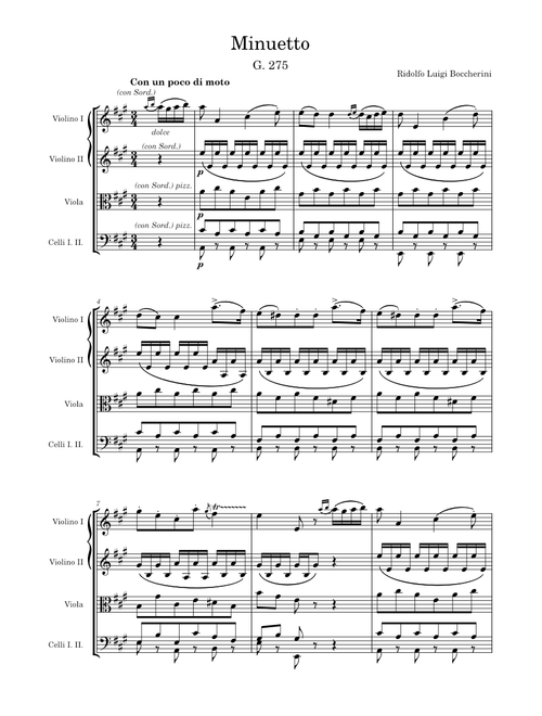 String Quintet in E, Op. 1, No. 5, G 275: III. Minuetto - Ridolfo Luigi Boccherini