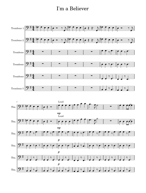 I'm a Believer – The Monkees trombone sextet