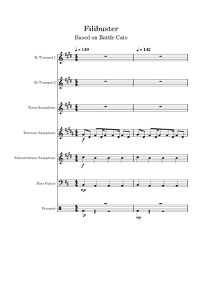 Battle Cats - Filibuster Obstructa Invasion Orchestrated Sheet Music ...