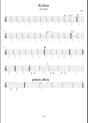 Rydeen – Yellow Magic Orchestra (Piano Transcription) Sheet