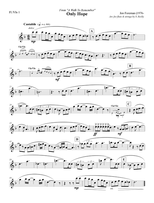 Only Hope (Arr. Sterling and Strings) - Mandy Moore (Small Ensemble)