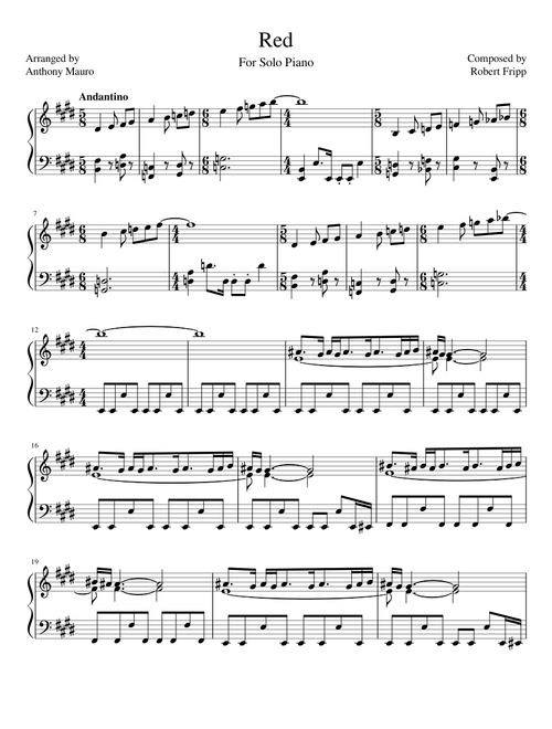 Prog Rock sheet music by akarlin | Play, print, and download in