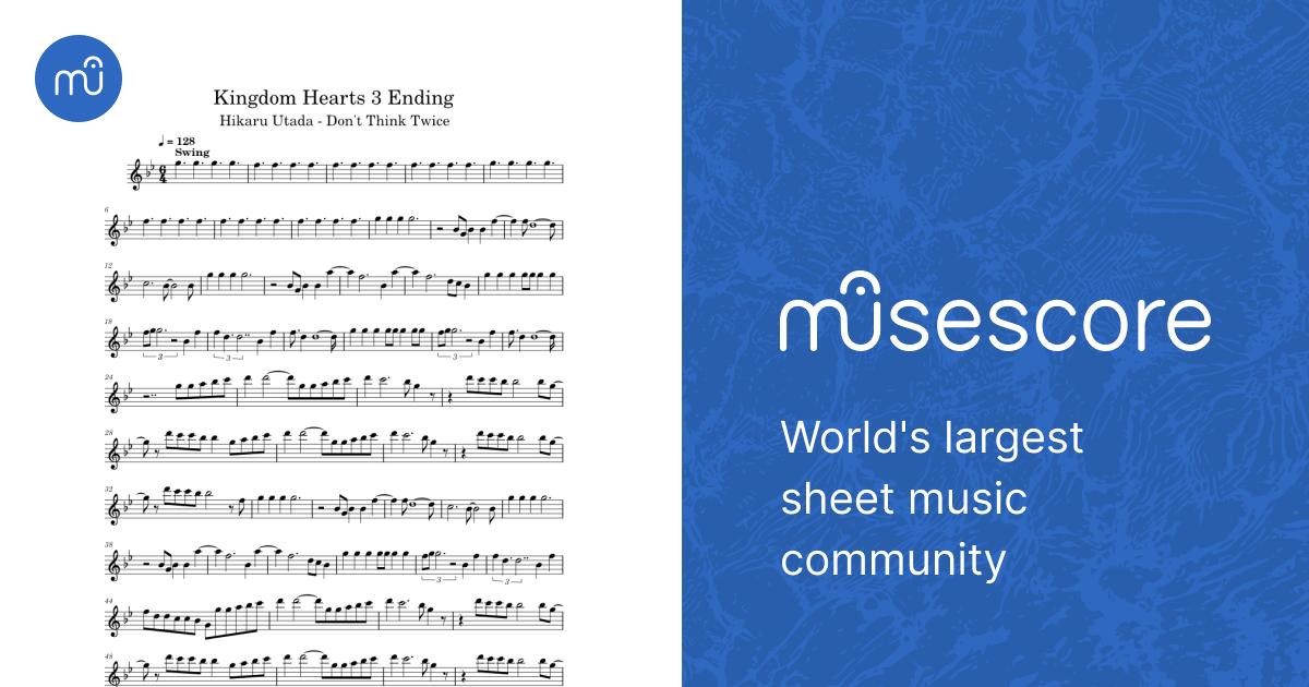 Kingdom Hearts 3 Ending Sheet Music for Flute (Solo) | MuseScore.com