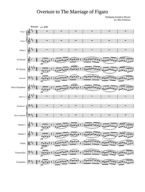 Overture to the Marriage of Figaro – Wolfgang Amadeus Mozart