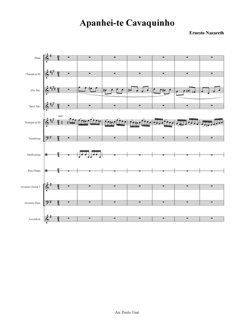 Apanhei-te Cavaquinho (Arr. Paulo Tiné) - Ensemble Brasileiro (Large Ensemble)