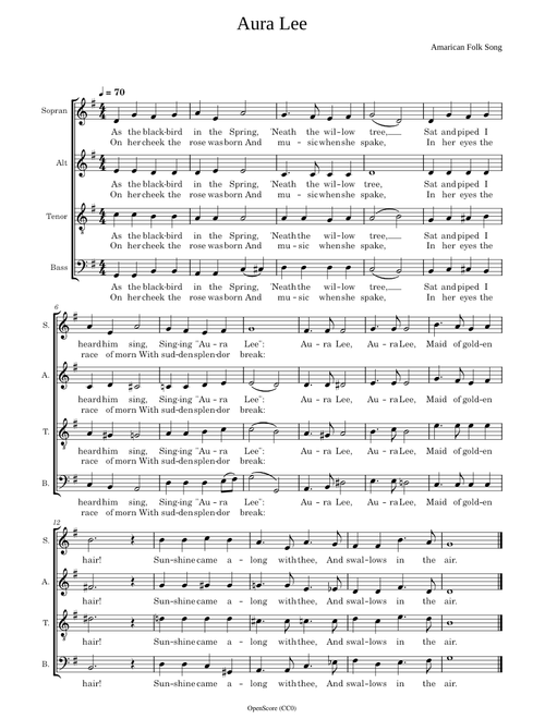 Aura lee – Misc Traditional