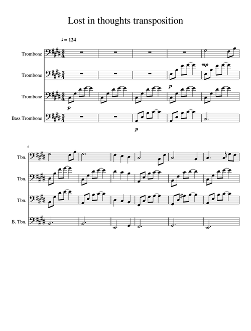 Lost in thoughts, all Trombone