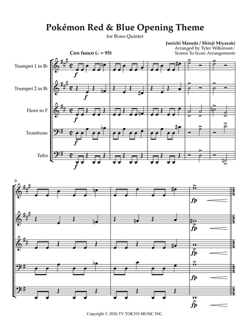 Pokemon (Arr. Tyler Wilkinson / Screen To Score Arrangements) - Shinji Miyazaki (Brass Ensemble)
