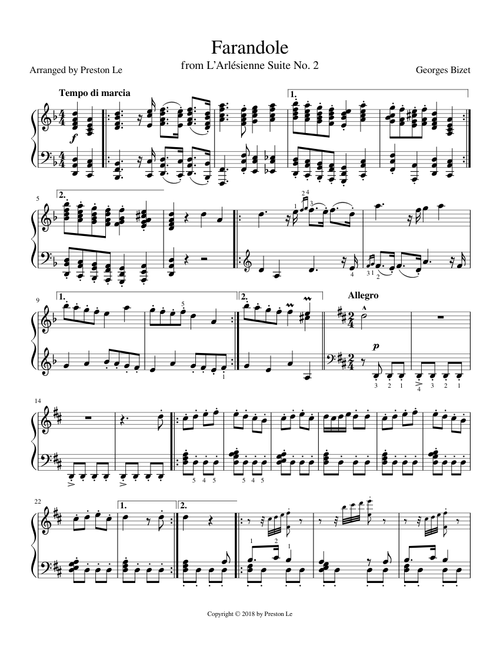 Farandole (Piano Solo)