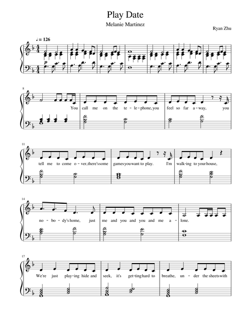 Melanie Martinez - Play Date | Arranged for Piano Solo