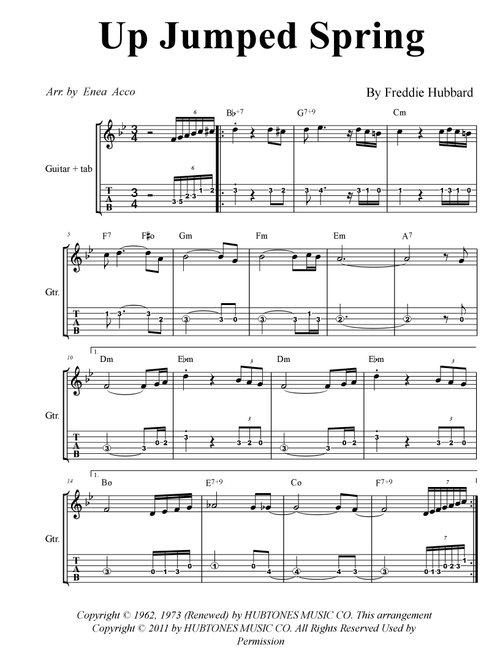 Up Jumped Spring (Arr. Enea Acco) - Freddie Hubbard (Instrumental Duet)