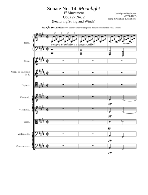 Moonlight Sonata (Featuring Strings and Winds) – Ludwig van Beethoven