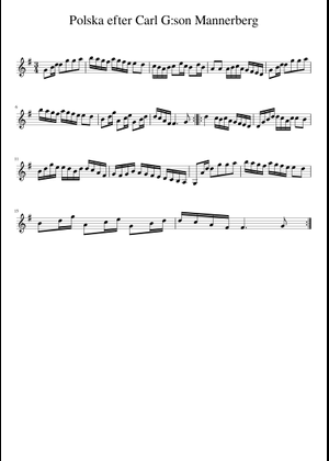 Polska efter Carl G:son Mannerberg Sheet music for Piano (Solo) Easy ...