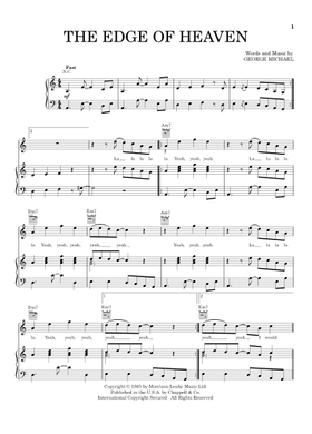 WHAM! MUSIC FROM THE EDGE OF HEAVEN　楽譜 Free The Edge Of Heaven by Wham! sheet music | Download PDF or