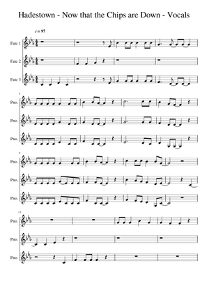 When the Chips are Down Sheet Music for Piano (Mixed Trio