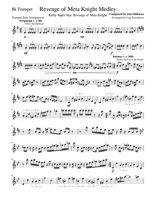 "Revenge of Meta Knight Medley" from Kirby Super Star: Revenge of Meta Knight (Trumpet Solo ver.)