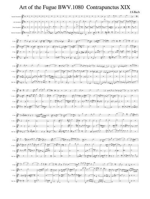 Art of the Fugue BWV.1080 Contrapunctus XIX