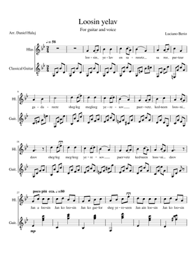 Free Luciano Berio sheet music | Download PDF or print on