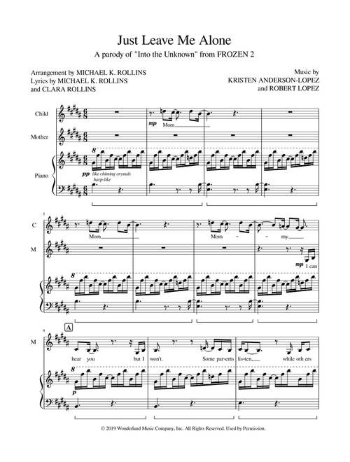 Into The Unknown (Arr. Michael K. Rollins) - Panic! At The Disco (Voice Duet and Piano)