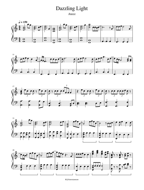 Dazzling Light – ATEEZ Dazzling Light - Ateez (Piano Cover)