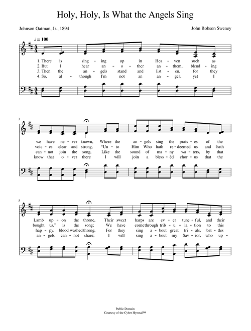 Holy, holy, is what the angels sing - John R. Sweney